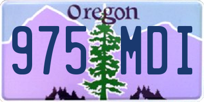 OR license plate 975MDI