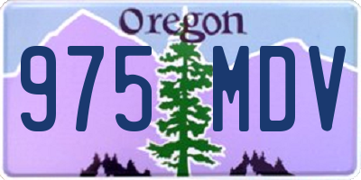 OR license plate 975MDV