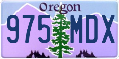 OR license plate 975MDX