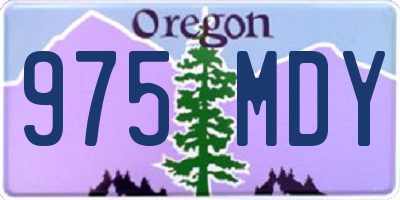 OR license plate 975MDY