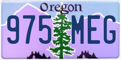 OR license plate 975MEG