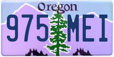 OR license plate 975MEI