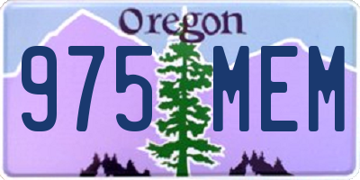 OR license plate 975MEM