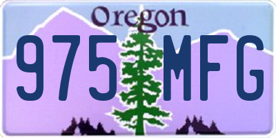 OR license plate 975MFG