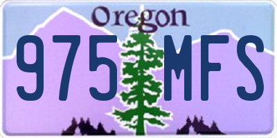 OR license plate 975MFS