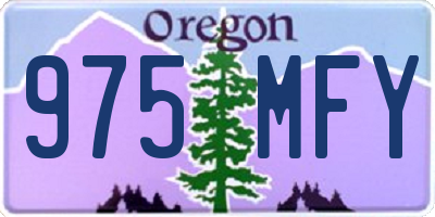 OR license plate 975MFY