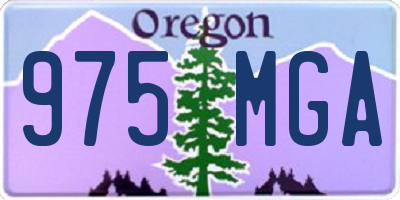 OR license plate 975MGA