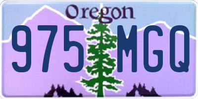 OR license plate 975MGQ