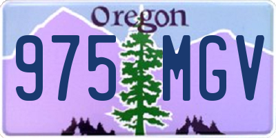 OR license plate 975MGV