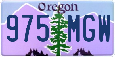 OR license plate 975MGW