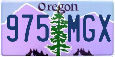 OR license plate 975MGX