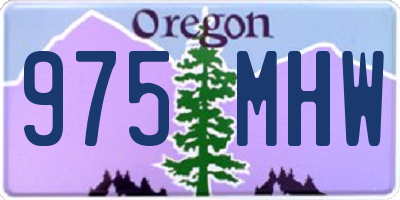 OR license plate 975MHW