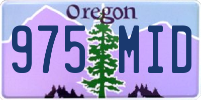 OR license plate 975MID