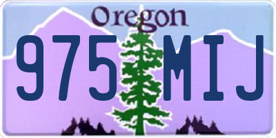 OR license plate 975MIJ