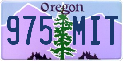 OR license plate 975MIT