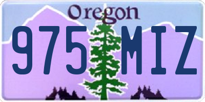 OR license plate 975MIZ