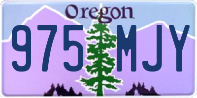 OR license plate 975MJY