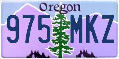 OR license plate 975MKZ