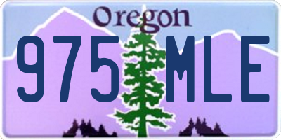 OR license plate 975MLE