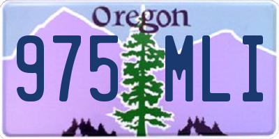 OR license plate 975MLI