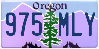 OR license plate 975MLY