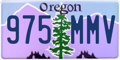 OR license plate 975MMV