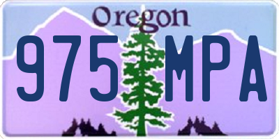 OR license plate 975MPA