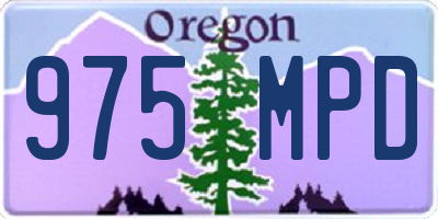 OR license plate 975MPD