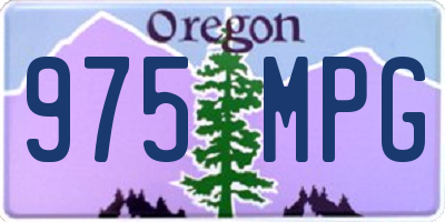 OR license plate 975MPG