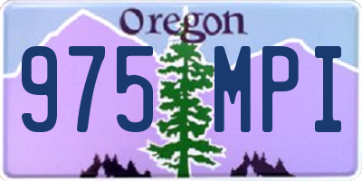 OR license plate 975MPI