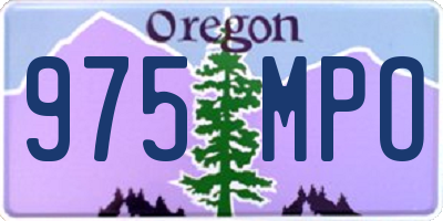 OR license plate 975MPO