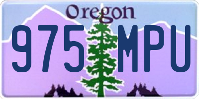 OR license plate 975MPU