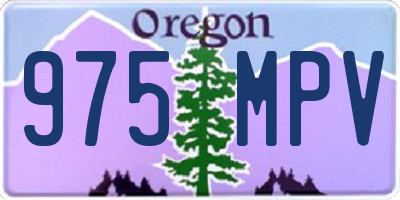 OR license plate 975MPV