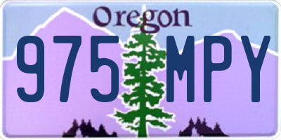 OR license plate 975MPY