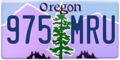 OR license plate 975MRU