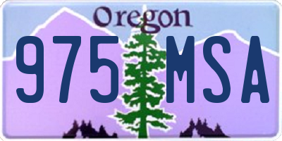 OR license plate 975MSA