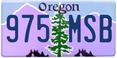 OR license plate 975MSB