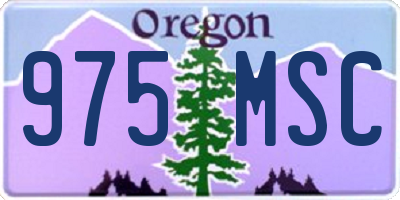 OR license plate 975MSC