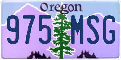 OR license plate 975MSG