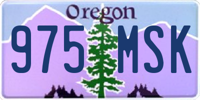 OR license plate 975MSK