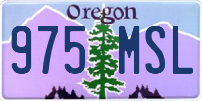 OR license plate 975MSL