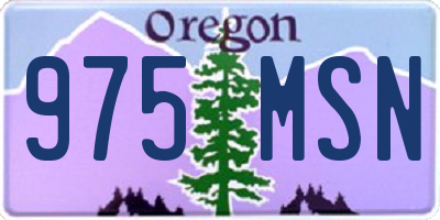 OR license plate 975MSN