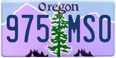 OR license plate 975MSO
