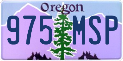 OR license plate 975MSP