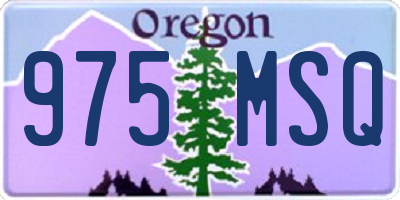 OR license plate 975MSQ