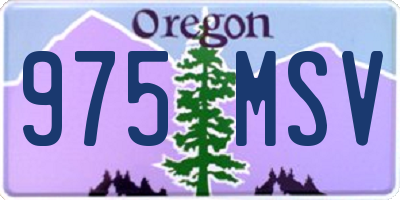 OR license plate 975MSV