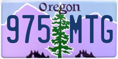 OR license plate 975MTG