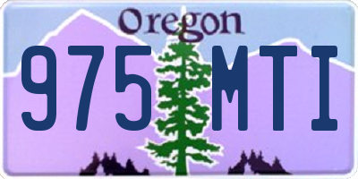 OR license plate 975MTI