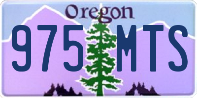 OR license plate 975MTS