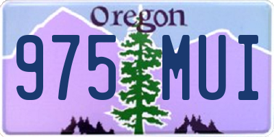OR license plate 975MUI